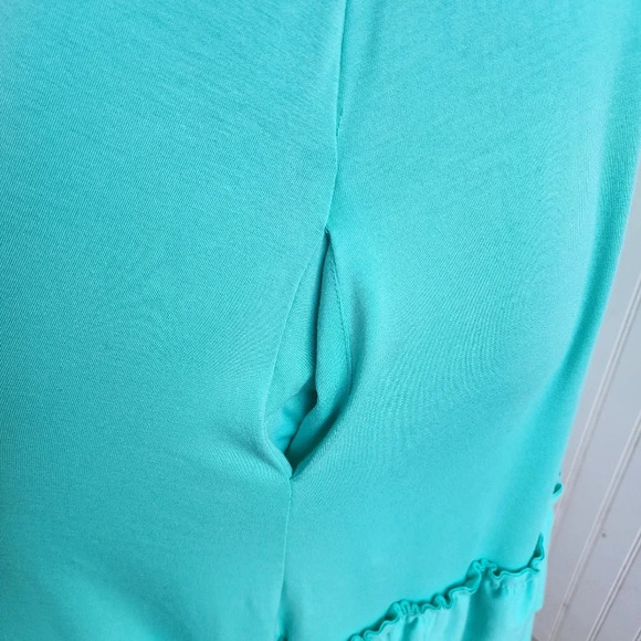 Zenana Outfitters Women's Dress Stretch Flowy A-Line Shirt Layered Ruffle Hem S - Picture 5 of 13